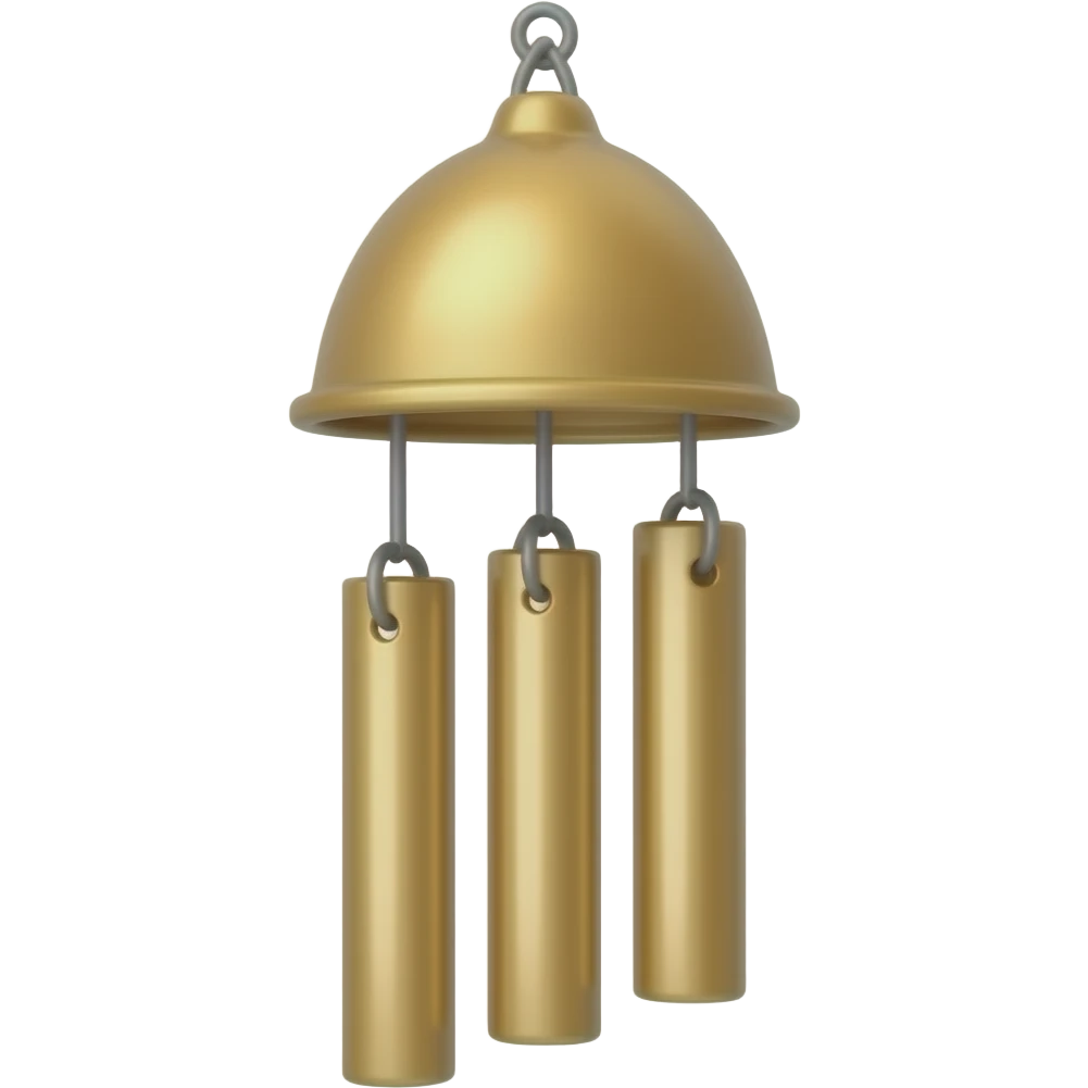 wind chimes with 1 paper furin emoji