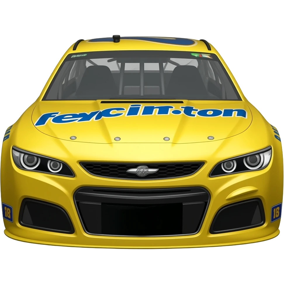 Yellow Stock car (nascar car) emoji