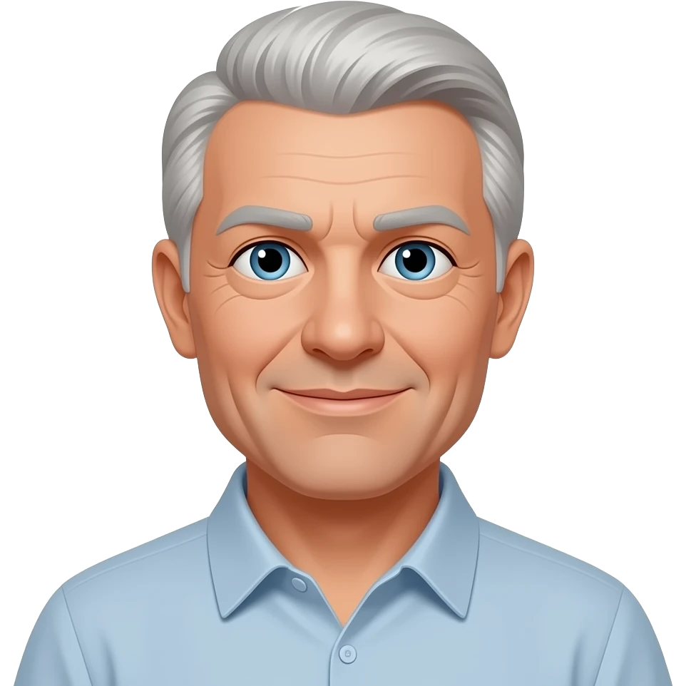 a 60years old male retired white skin light hair emoji
