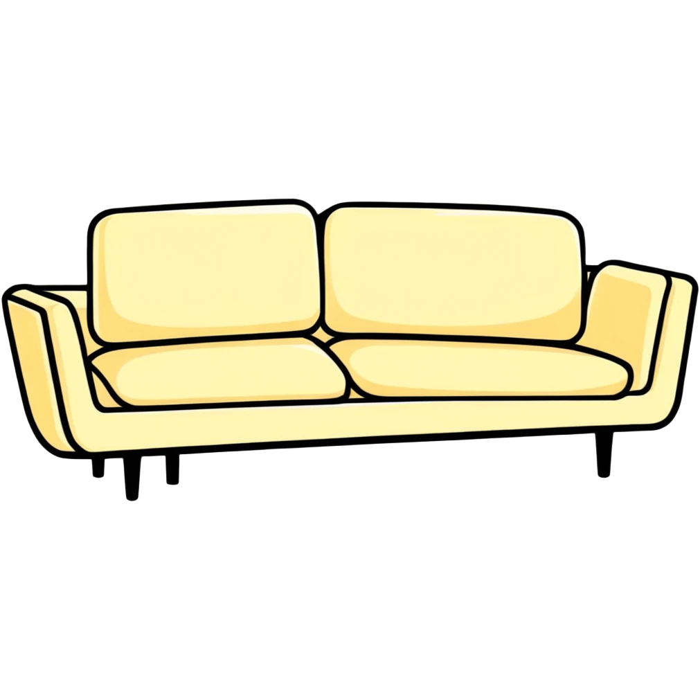 sleek minimalist cream sofa emoji