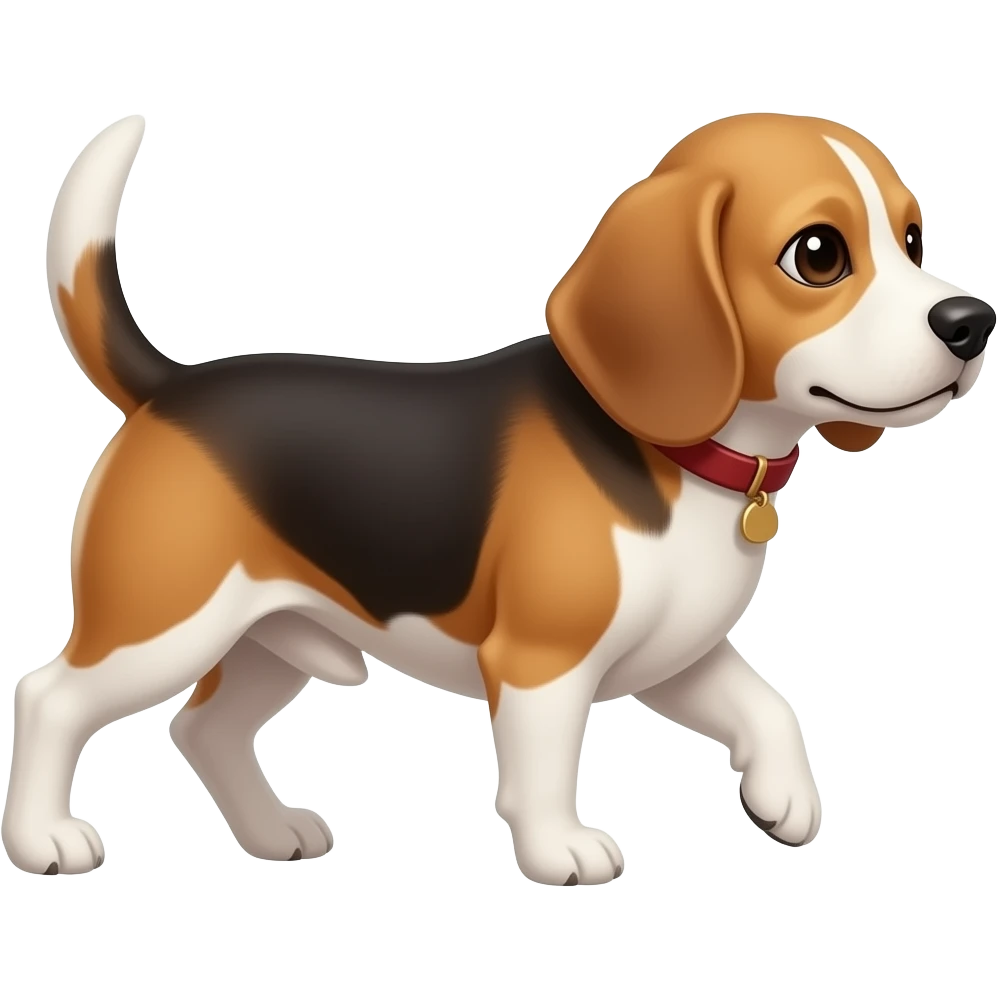 Beagle walking emoji