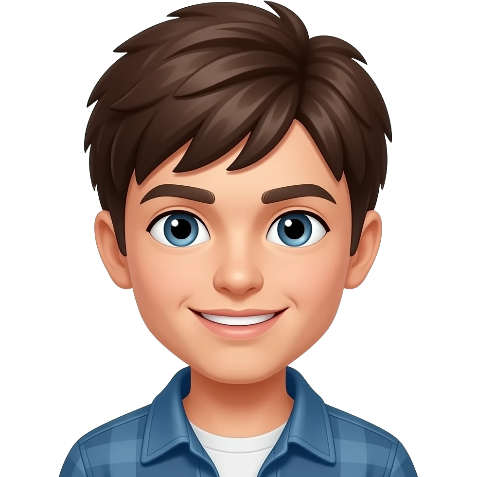 Stylish boy face emoji