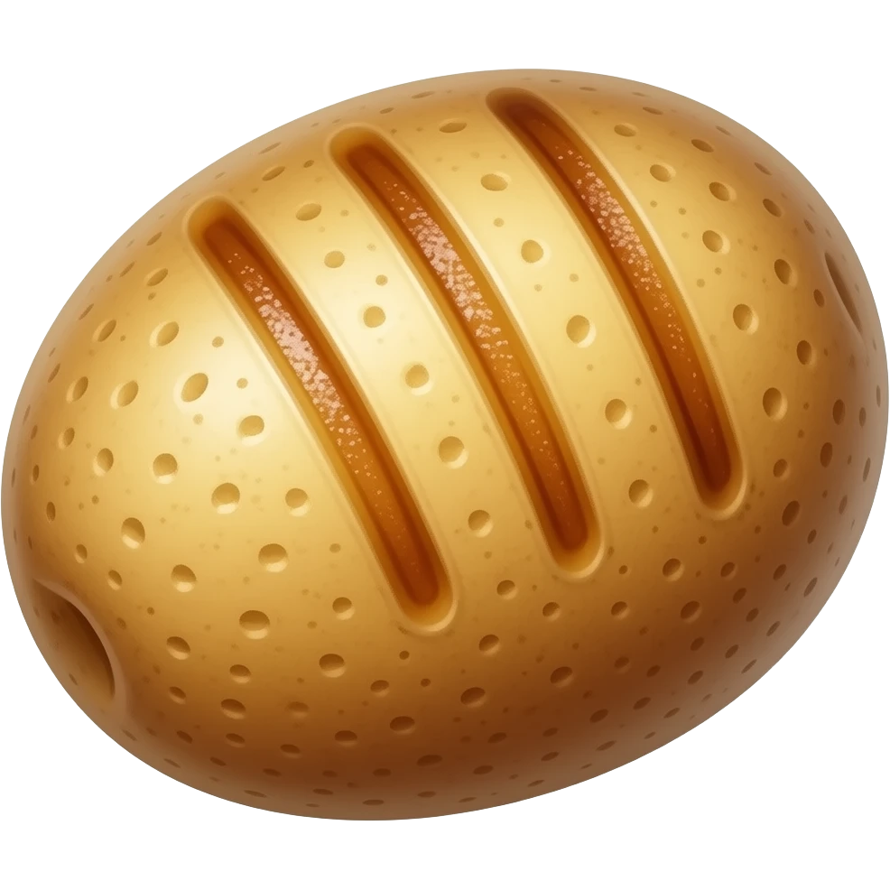 real life potatoes, gold brown grilled emoji