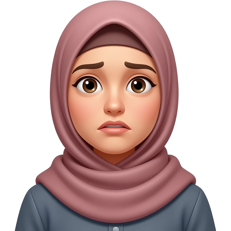 Hijabi woman confused emoji