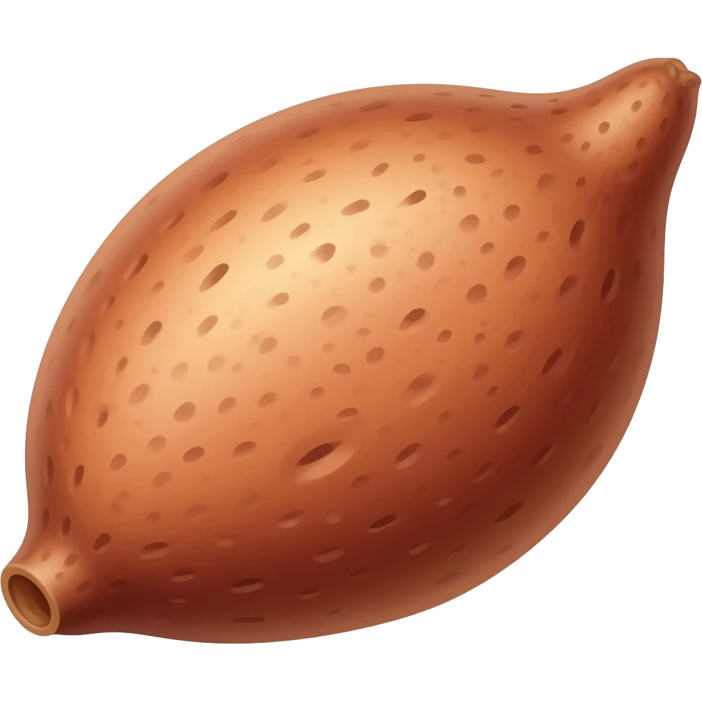 Please create a Sweet Potato emoji. Don't use words etc. to be used in message apps, must not have a background emoji