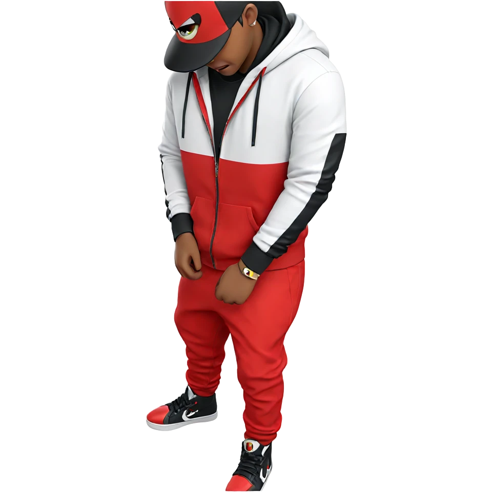 fashionable boy in hoodie emoji