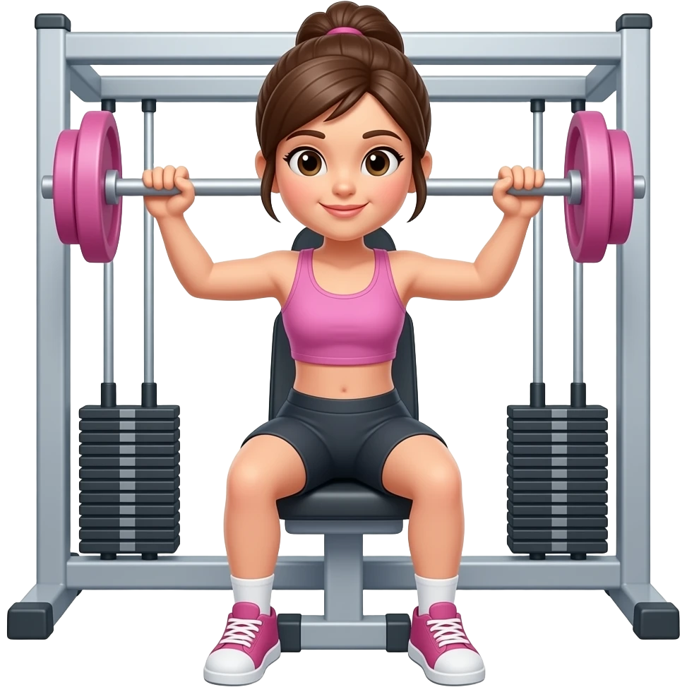 헬스를 하고 있는 여자 emoji