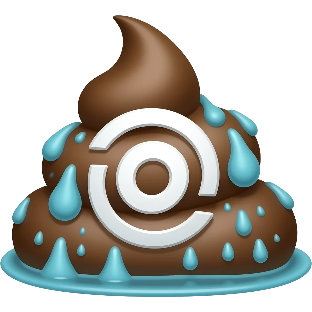 flushing poop, in the form of the Ubisoft logo emoji