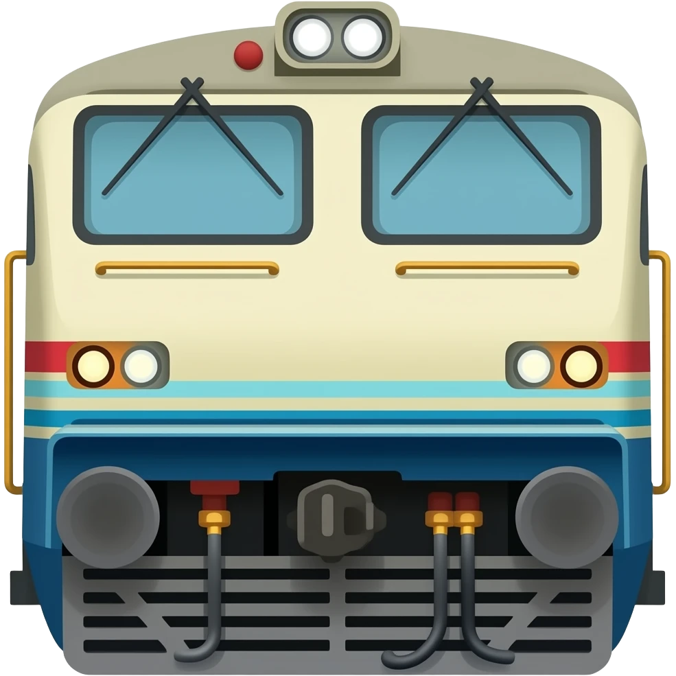 Indian train front view emoji