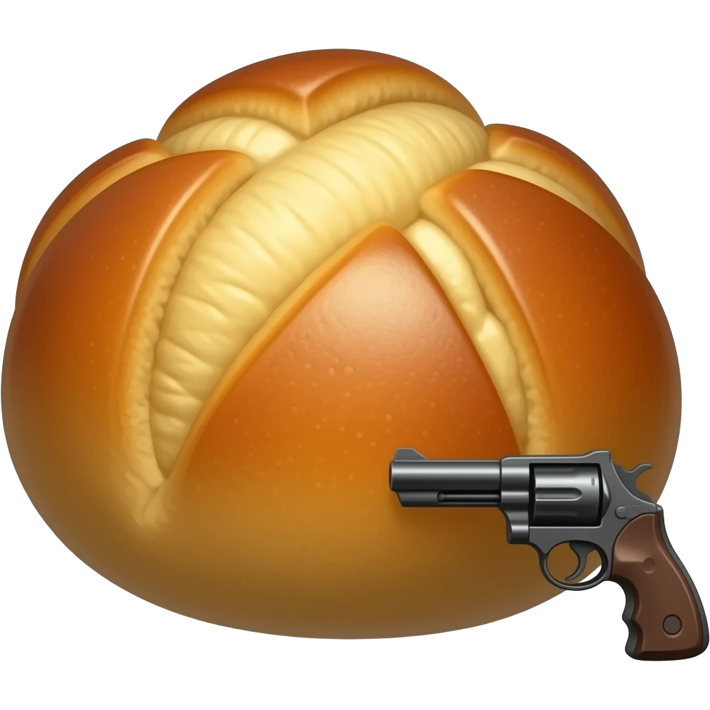 Колобок Пистолет у головы emoji