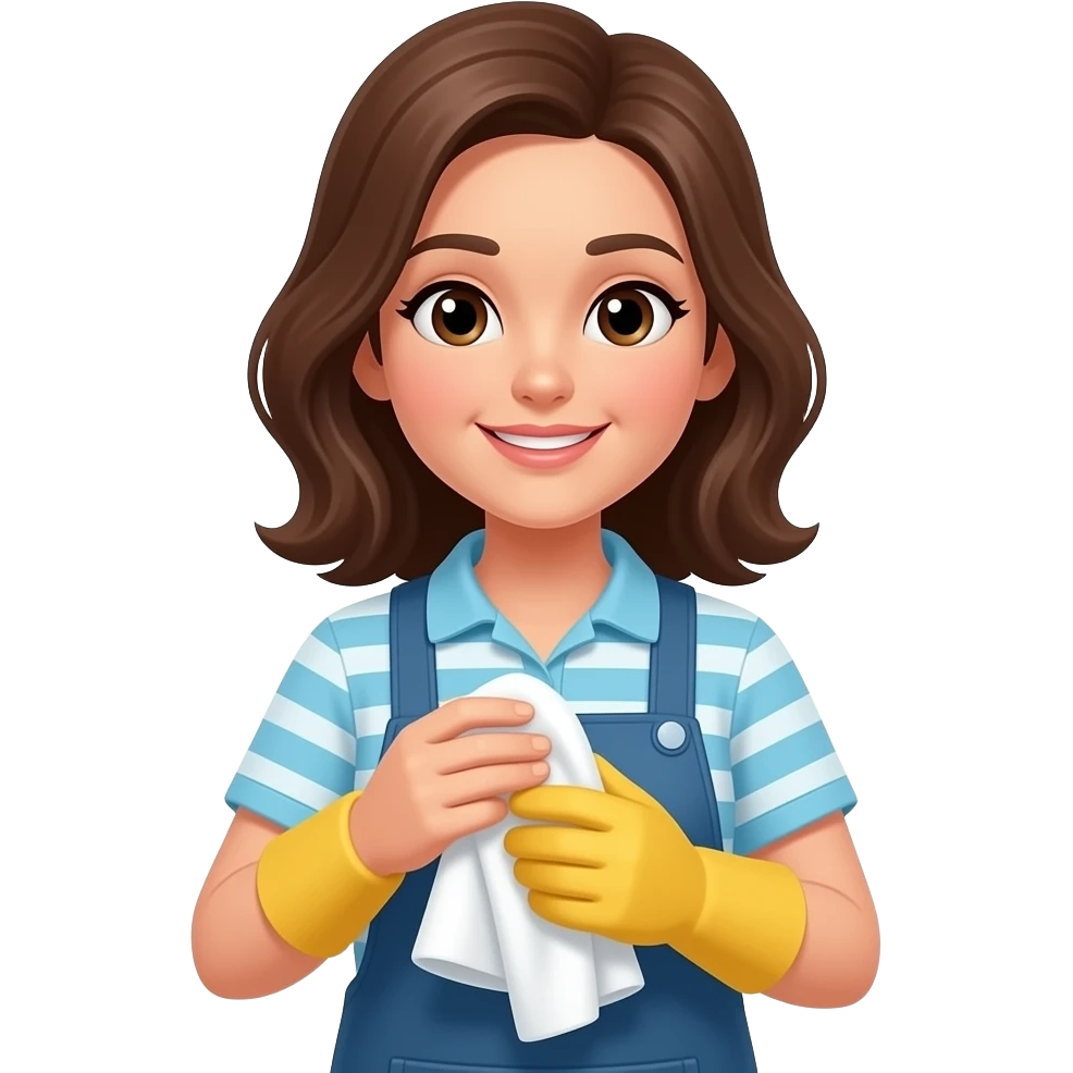 woman cleaning in hot clothes emoji