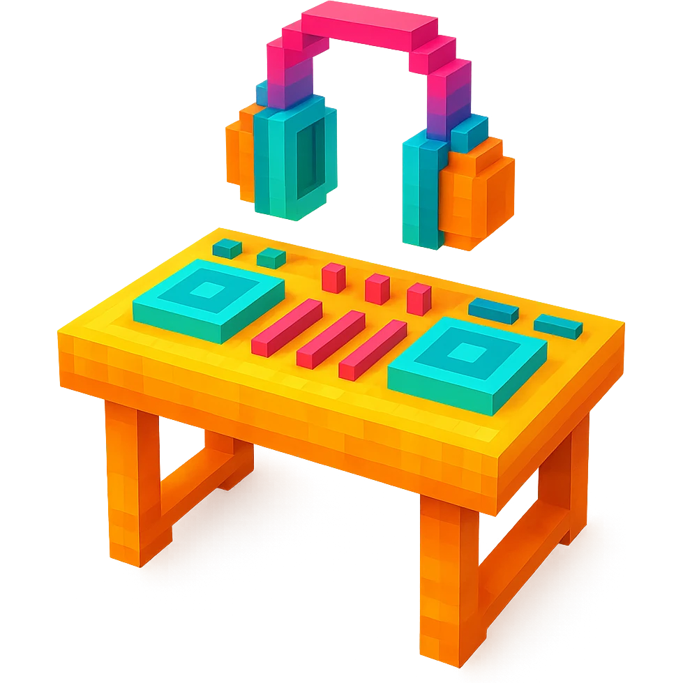 Сделай светящуюся DJ-установку emoji
