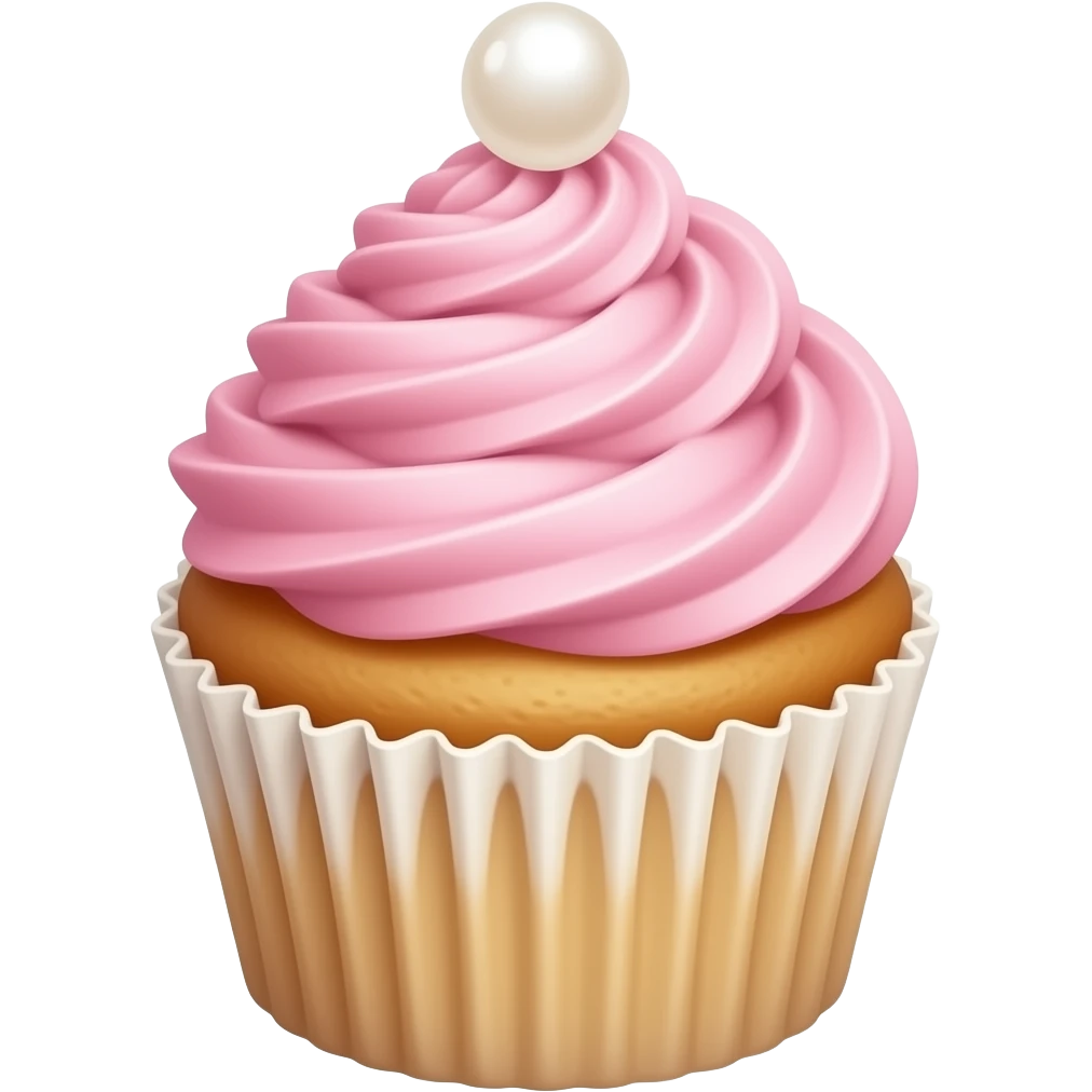 Cupcake with pink icing emoji