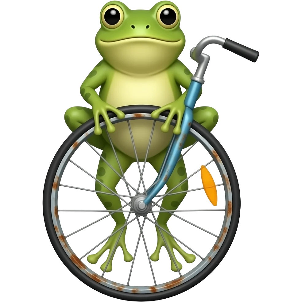 frog + wheel emoji