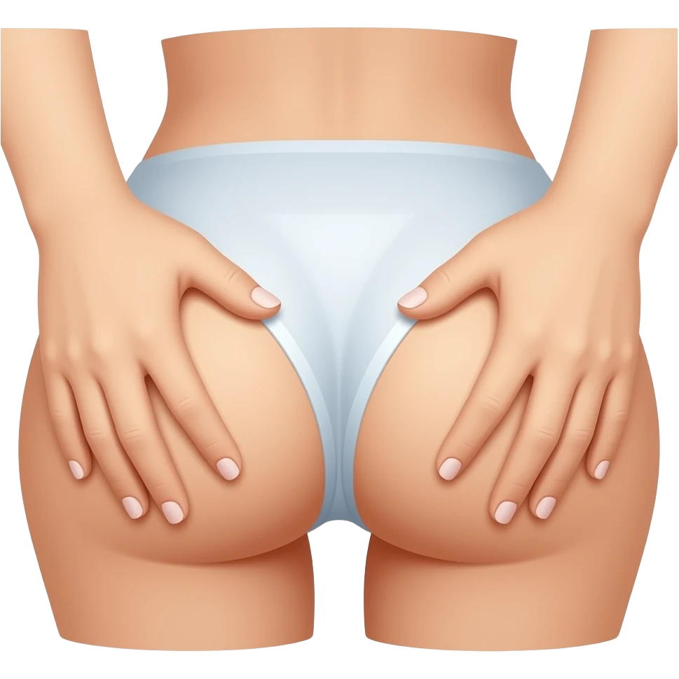 Hands spreading ass cheeks emoji