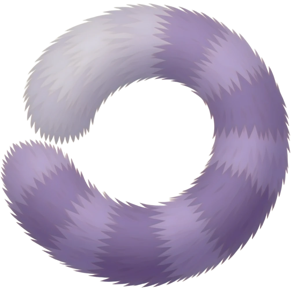 Purple cat tail emoji