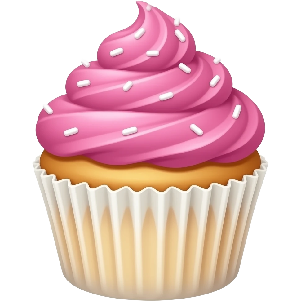 Cupcake with pink icing emoji