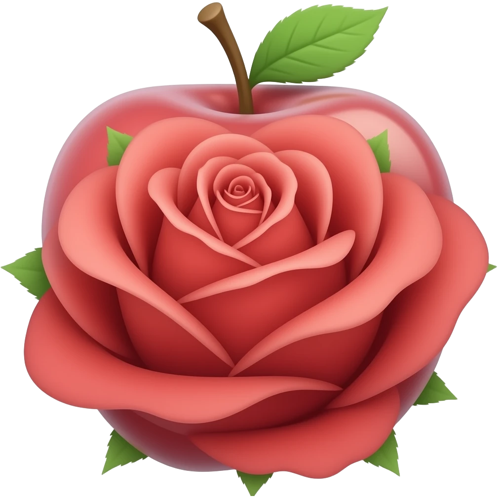 Apple rose  emoji