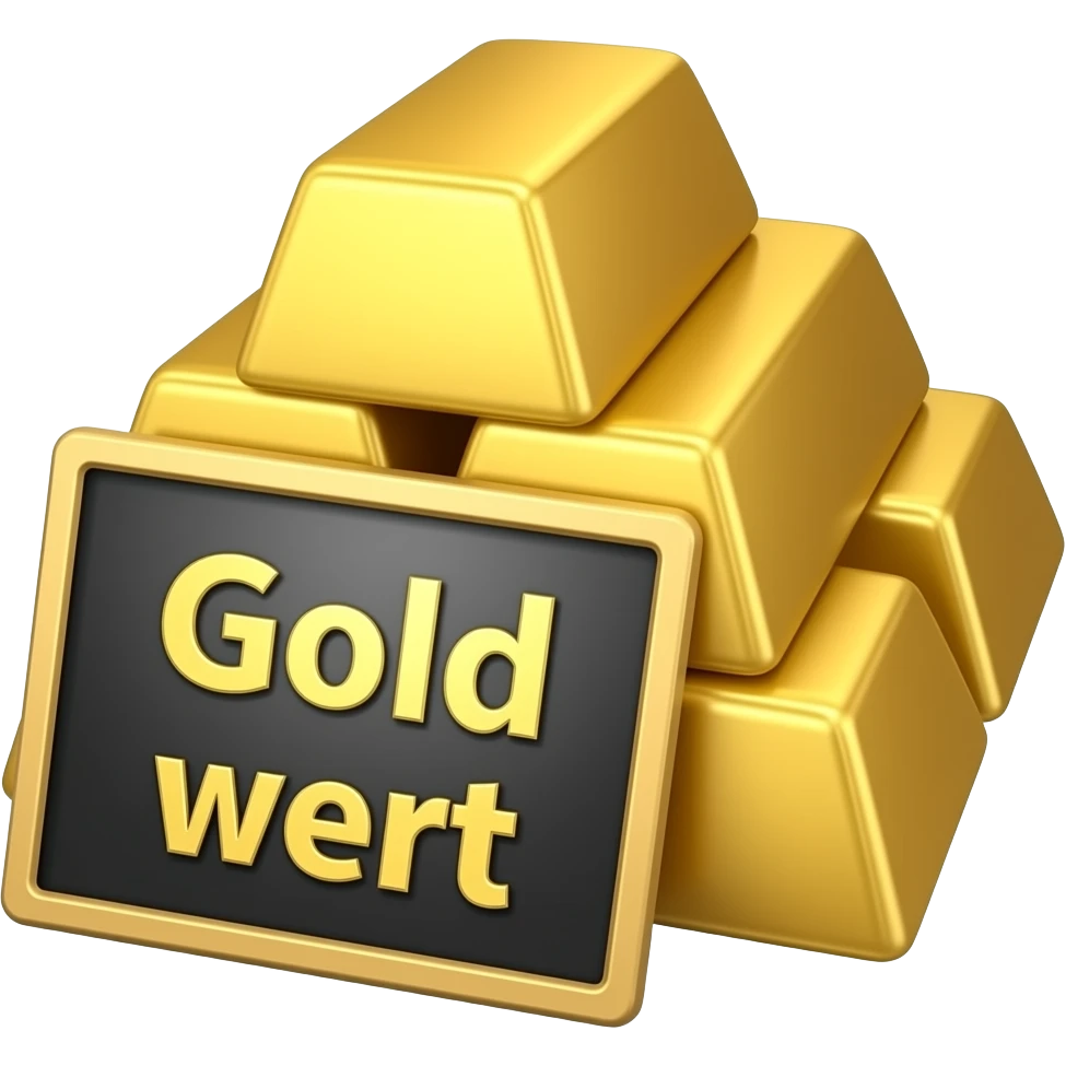 gold bars with a text in front saying "Gold wert" emoji