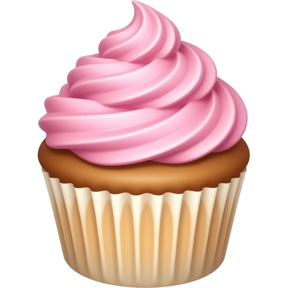 Cupcake with pink icing emoji
