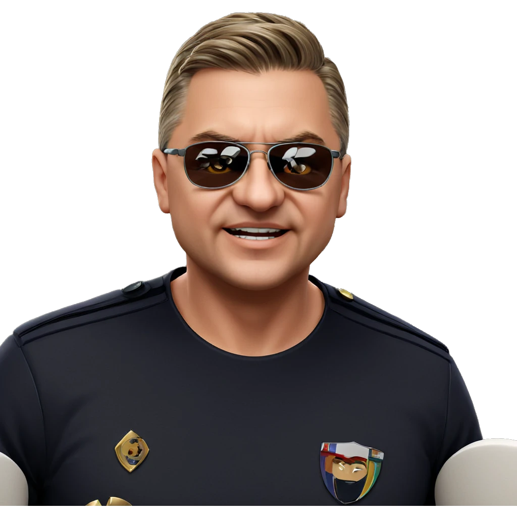 cool boy in uniform emoji