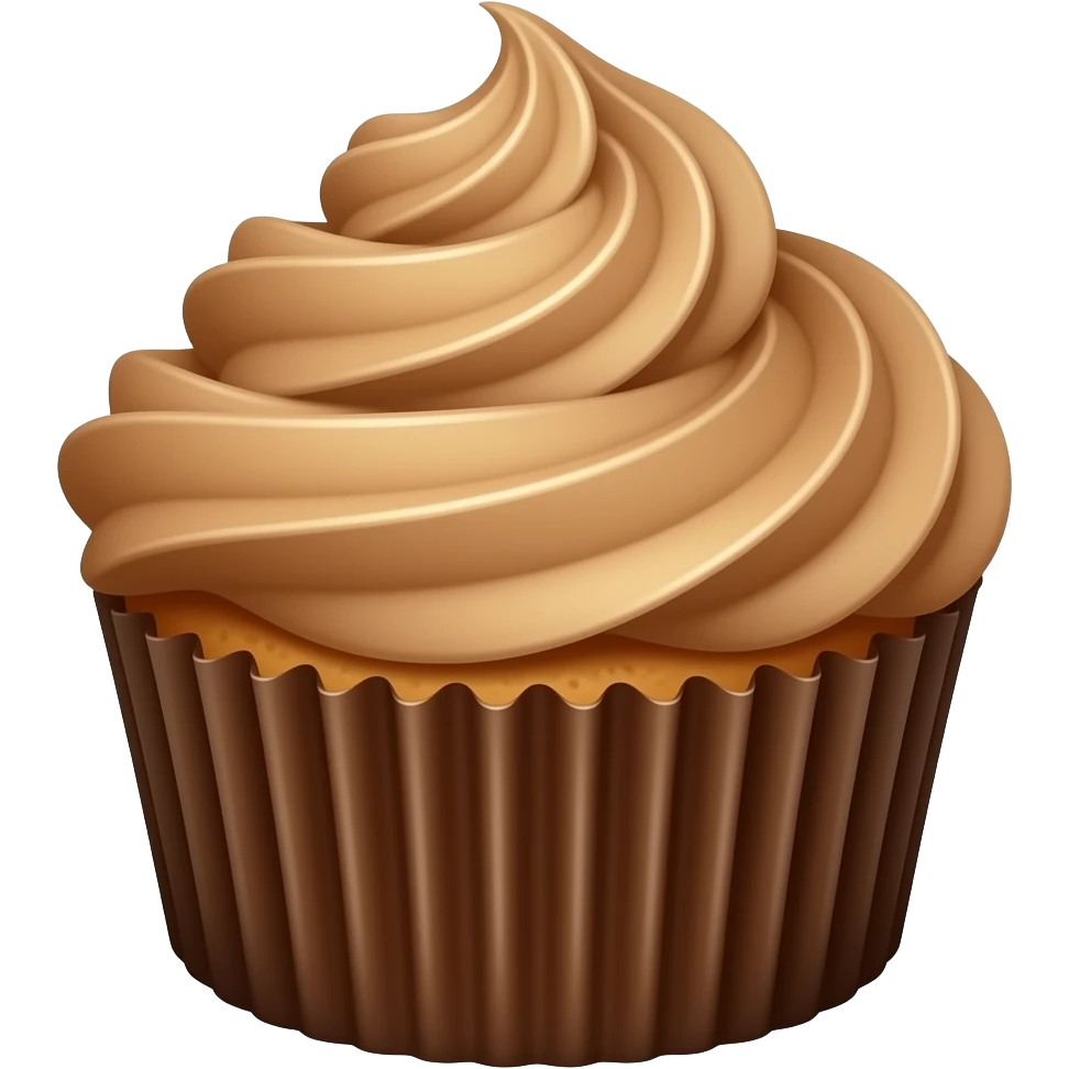 Cupcake brown emoji