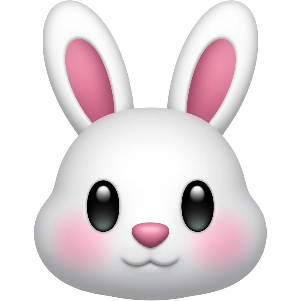 a bunny made of marshmellows emoji