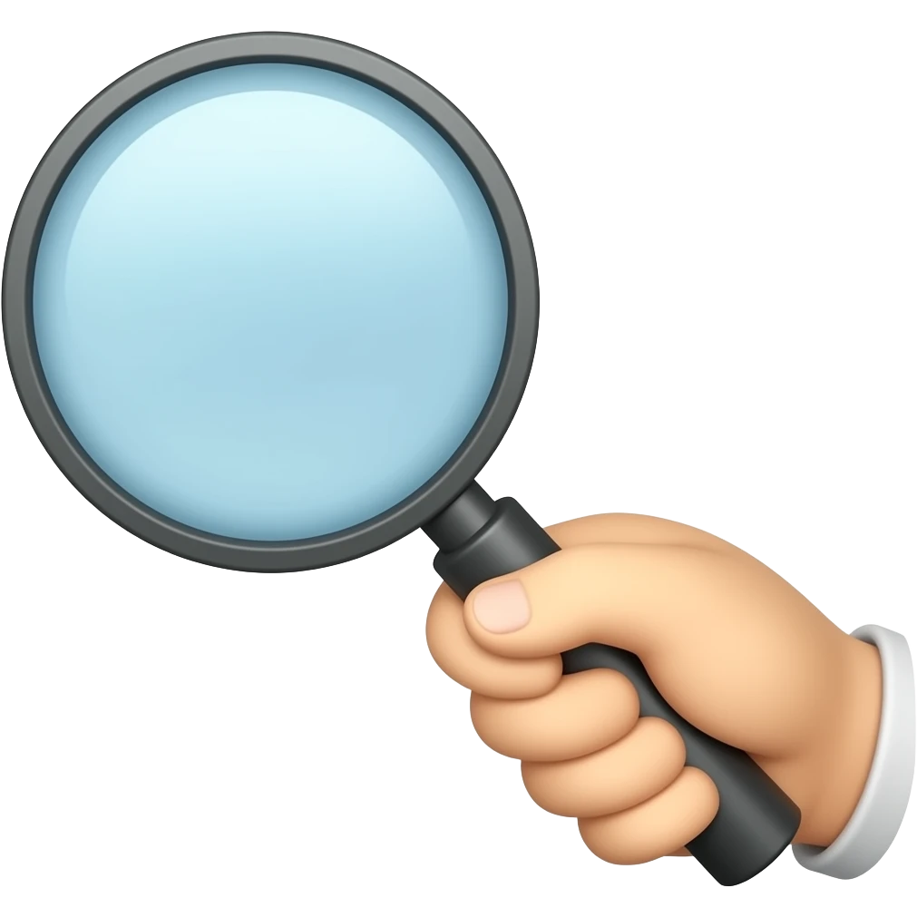 handhält lupe emoji