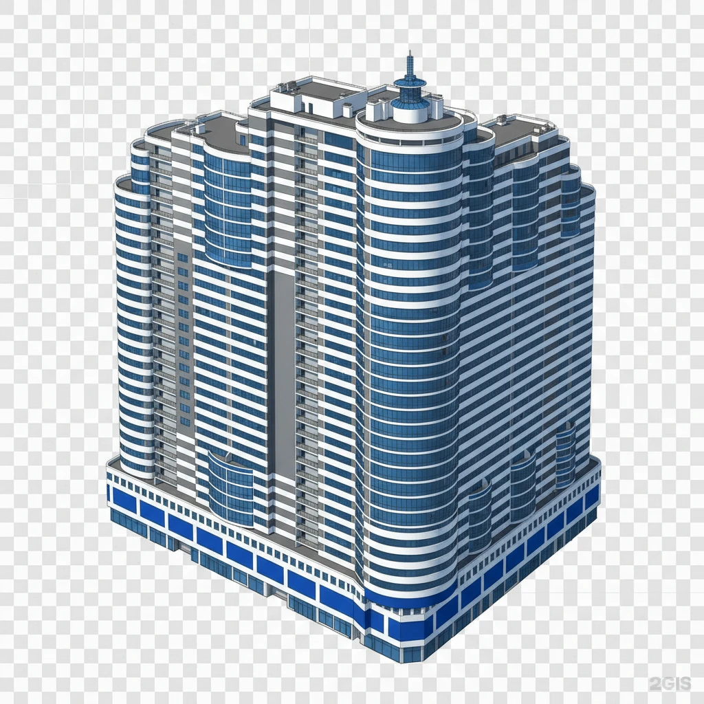 Изометричная, яркая, детализированная, объемная и фотореалистичная иллюстрация ЖК Белый Ангел в Ростове-на-Дону. Чёткие контуры, не размазанные линии, высокое качество, прозрачный фон, не обрезать края картинки emoji