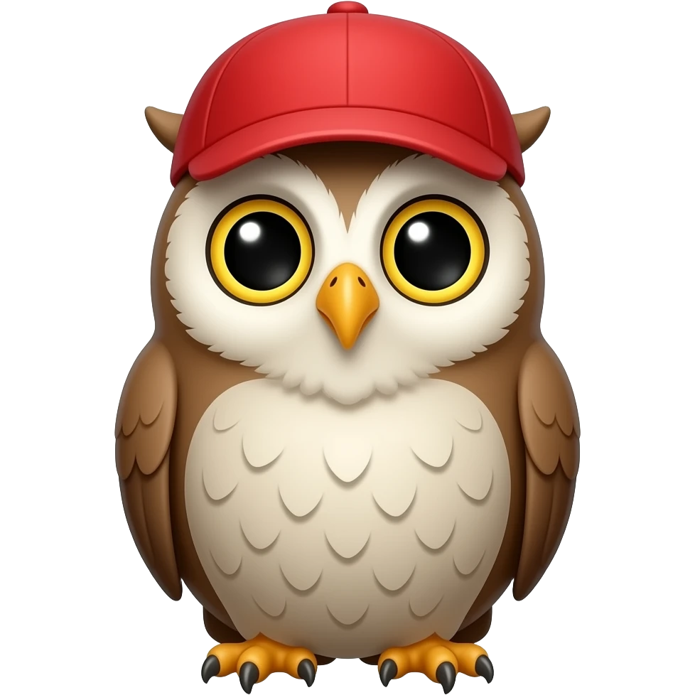 owl with red cap emoji