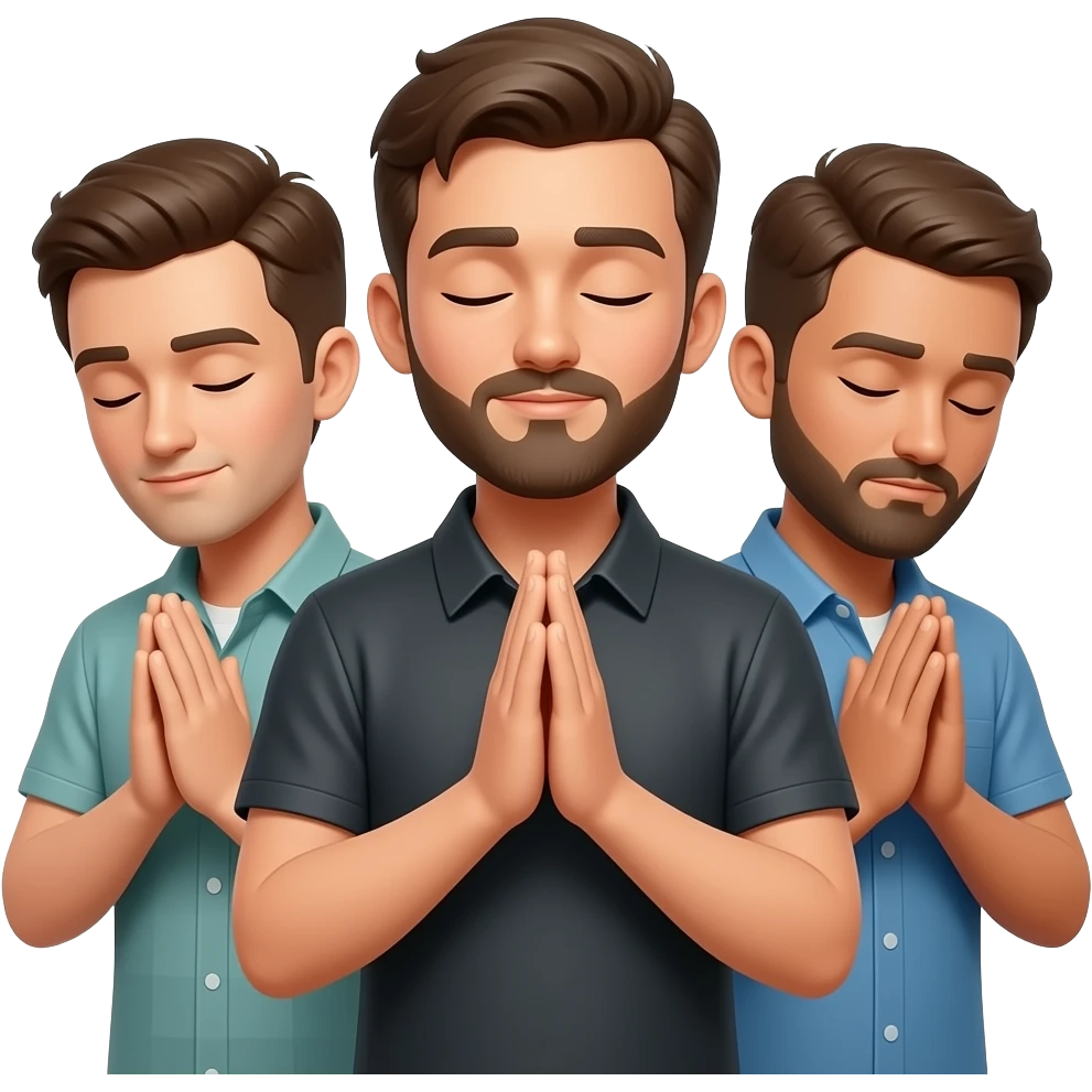 The men pray emoji