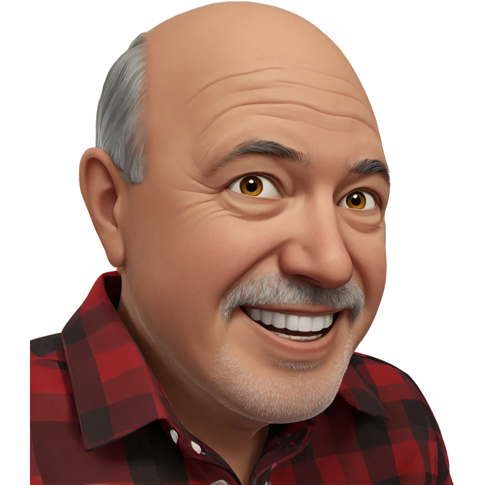 old man in plaid shirt emoji