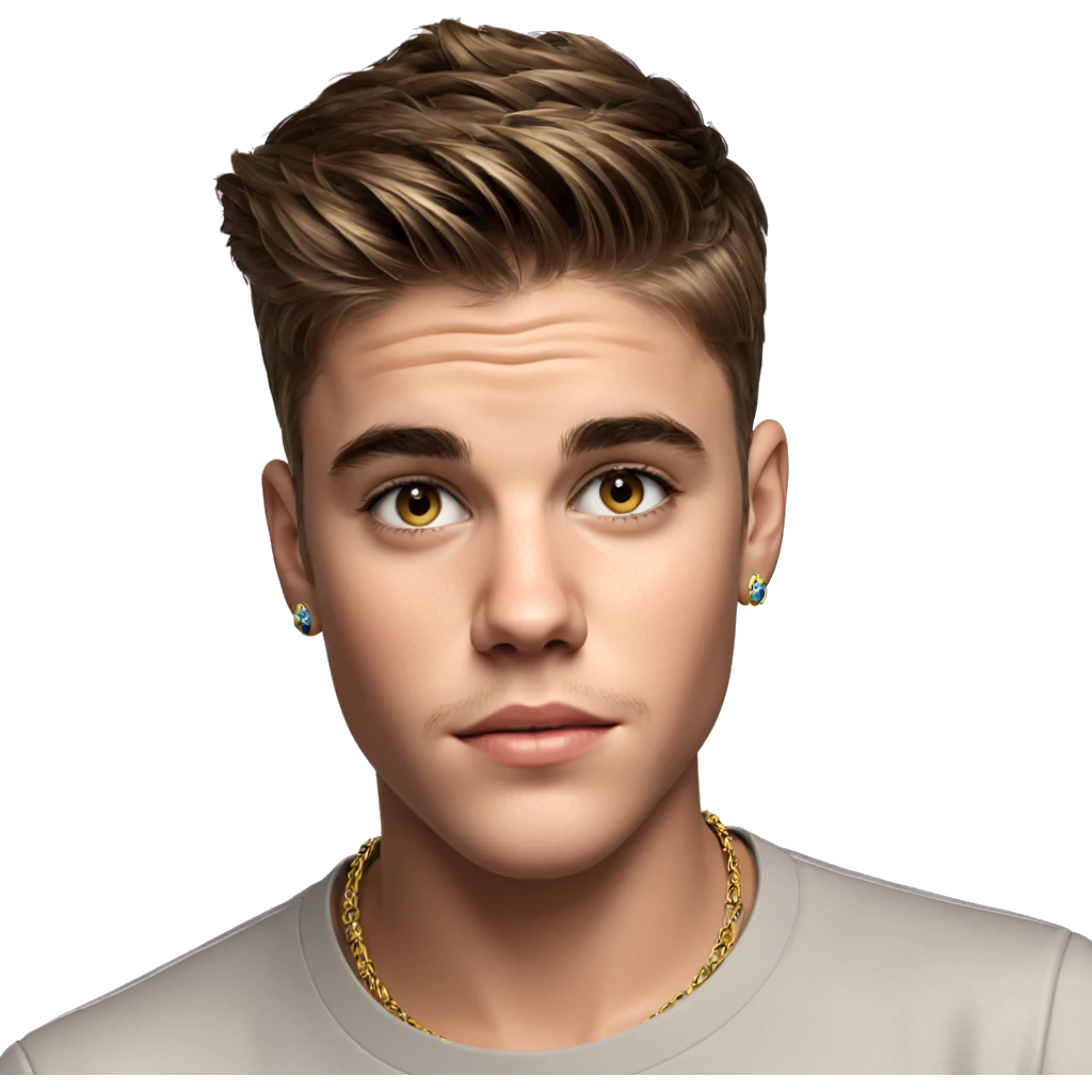 portrait of a boy with jewelry emoji