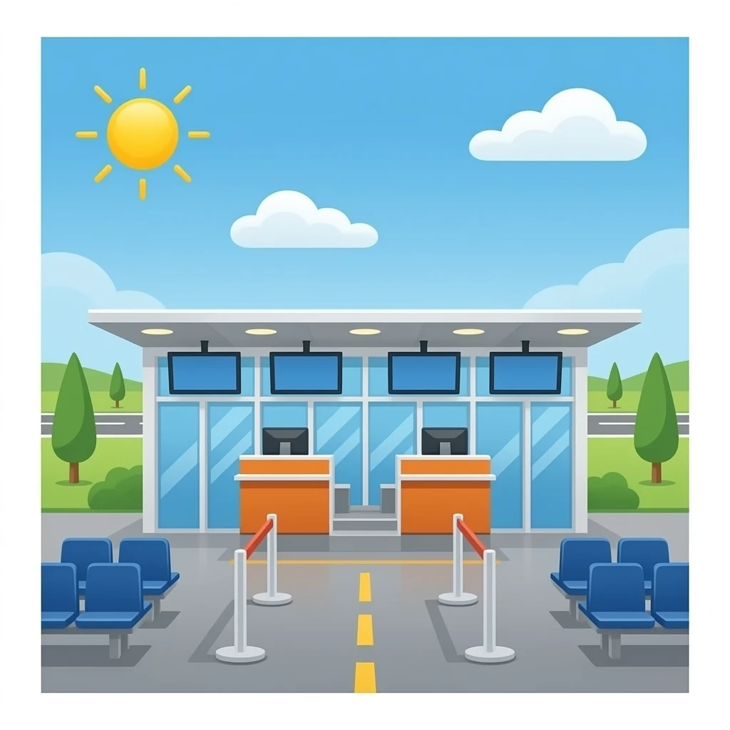 airline check in counter no staff emoji