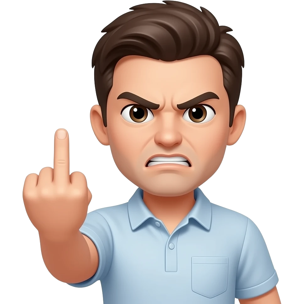 Puedes combinar estos dos🤬+🖕 emoji