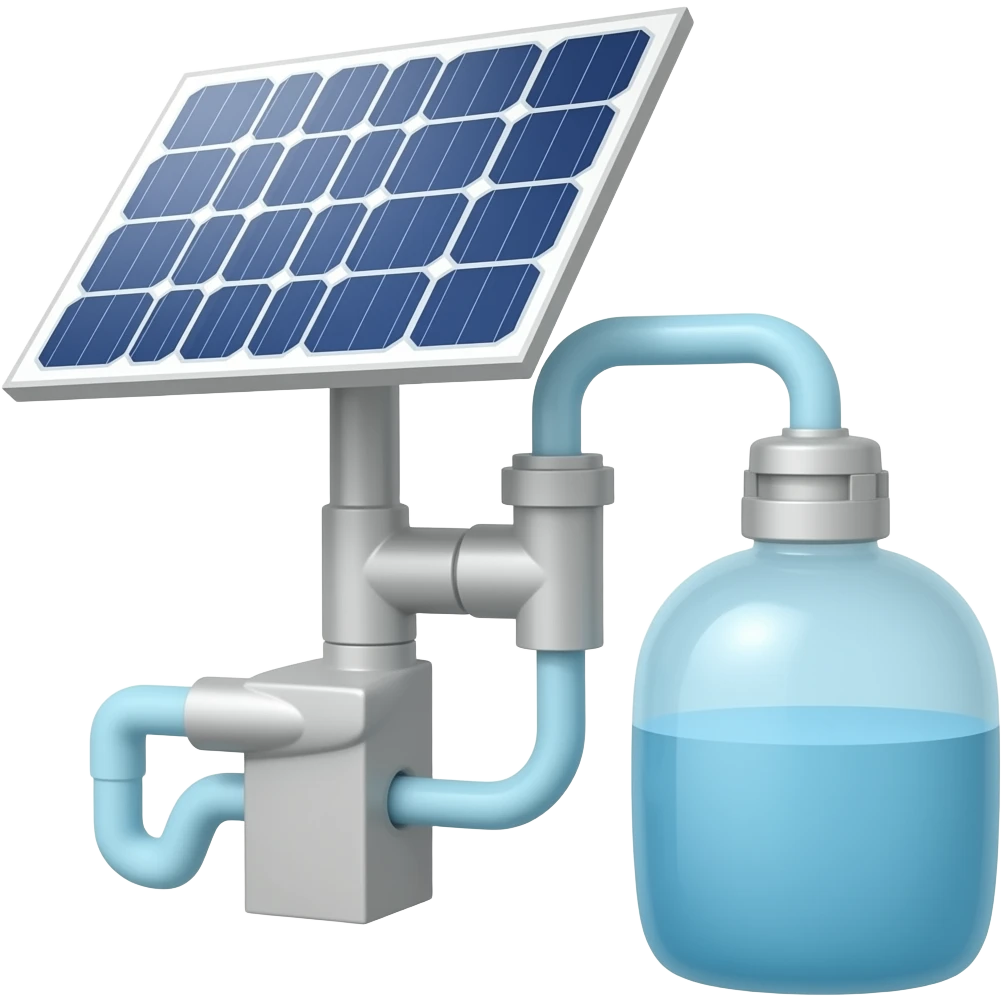 solar panel and water recycling emoji