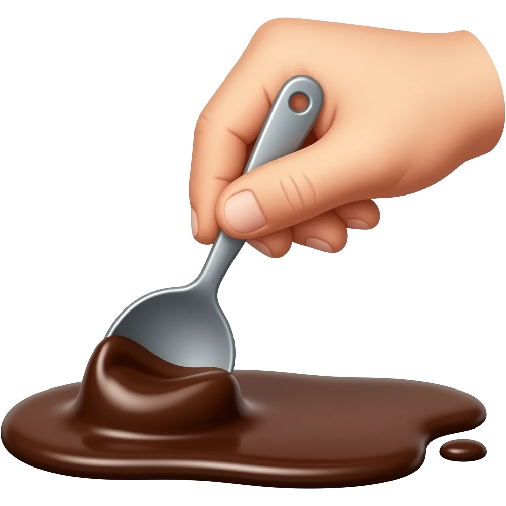 mixing melted chocolate emoji