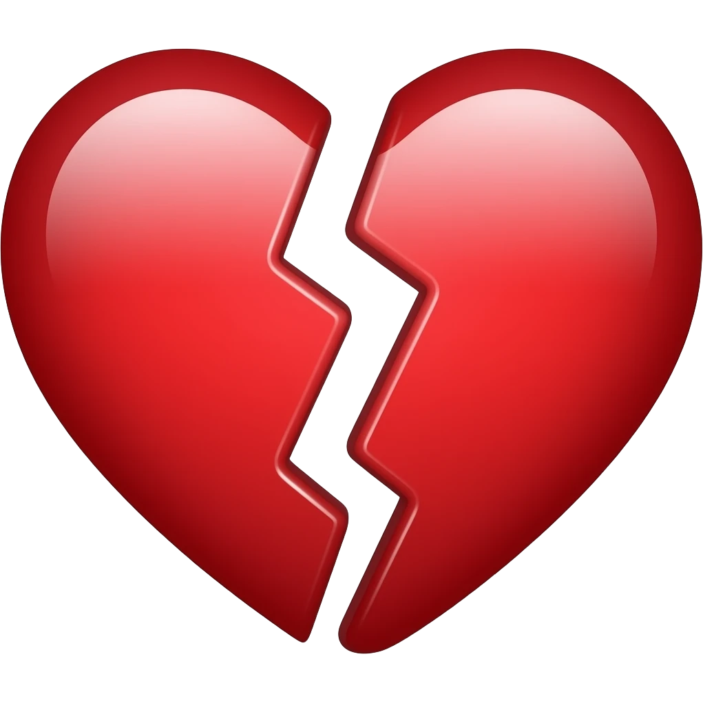 Heart Spilt In Two emoji