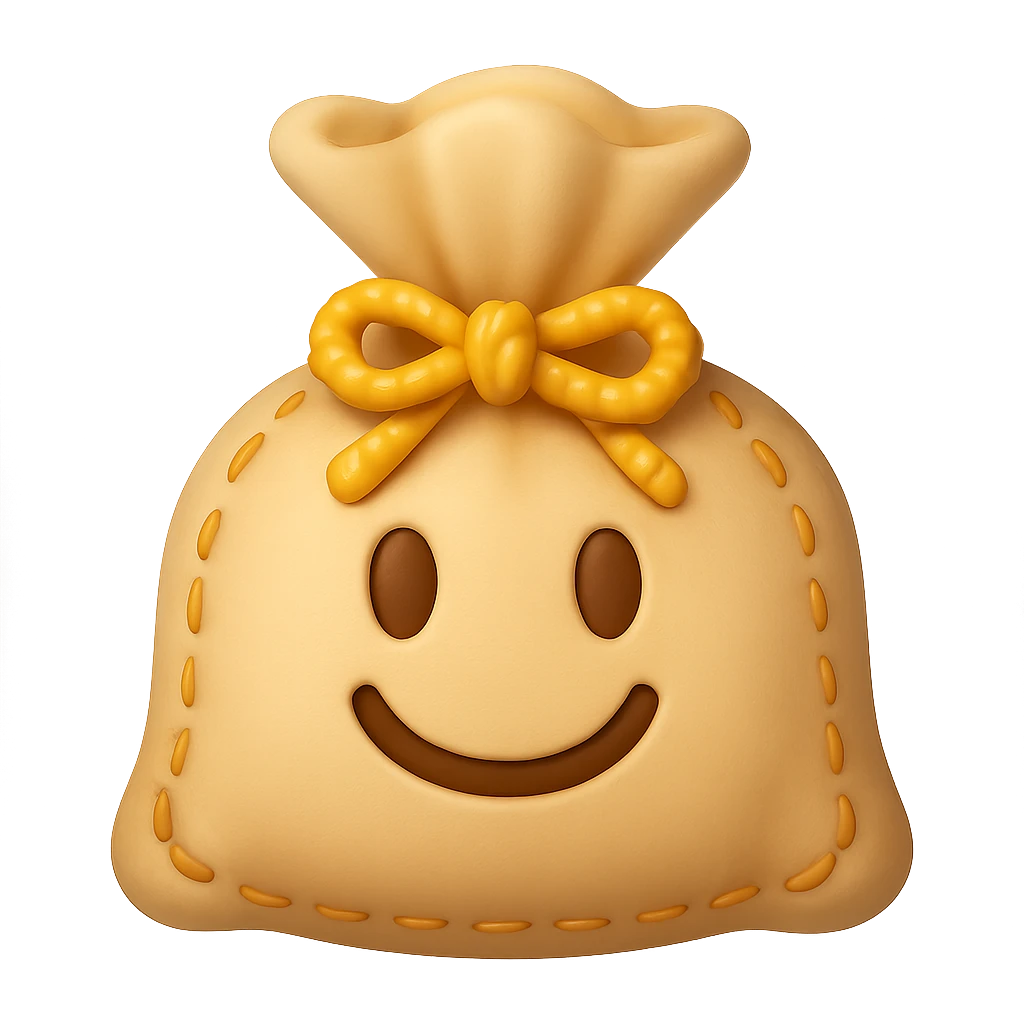 {
  "title": "3D Skeuomorphic Emoji Icon Schema",
  "type": "object",
  "properties": {
    "object": {
      "type": "string",
      "description": "Name of the object to be represented (e.g., 'money bag', 'camera', 'pizza')."
    },
    "style": {
      "type": "string",
      "enum": ["3D skeuomorphic emoji"],
      "description": "Visual style to be used for rendering."
    },
    "materials": {
      "type": "object",
      "properties": {
        "base": {
          "type": "string",
          "description": "Primary material texture, e.g., 'smooth cloth', 'metallic', 'plastic'."
        },
        "details": {
          "type": "array",
          "items": { "type": "string" },
          "description": "Secondary materials or embellishments (e.g., rope, buttons, stitching)."
        }
      }
    },
    "colors": {
      "type": "object",
      "properties": {
        "baseColor": {
          "type": "string",
          "description": "Main color of the object (e.g., '#F5DEB3' for a beige sack)."
        },
        "accentColors": {
          "type": "array",
          "items": { "type": "string" },
          "description": "Accent or highlight colors (e.g., yellow for dollar sign)."
        }
      }
    },
    "lighting": {
      "type": "object",
      "properties": {
        "type": {
          "type": "string",
          "enum": ["soft", "ambient", "studio"],
          "description": "Lighting type used to shade and define volume."
        },
        "shadows": {
          "type": "boolean",
          "description": "Indicates if soft drop shadows are used."
        }
      }
    },
    "geometry": {
      "type": "object",
      "properties": {
        "dimensionality": {
          "type": "string",
          "enum": ["3D"],
          "description": "Indicates that object is rendered in 3D."
        },
        "roundedEdges": {
          "type": "boolean",
          "description": "Indicates if object has smooth, rounded edges."
        }
      }
    },
    "expression": {
      "type": "string",
      "enum": ["playful", "realistic", "friendly"],
      "description": "Overall emotional tone of the icon."
    },
    "background": {
      "type": "string",
      "enum": ["transparent", "white", "gradient"],
      "description": "Background type for the rendered emoji."
    }
  },
  "required": ["object", "style", "materials", "colors", "lighting", "geometry", "expression", "background"]
}

color palette emoji