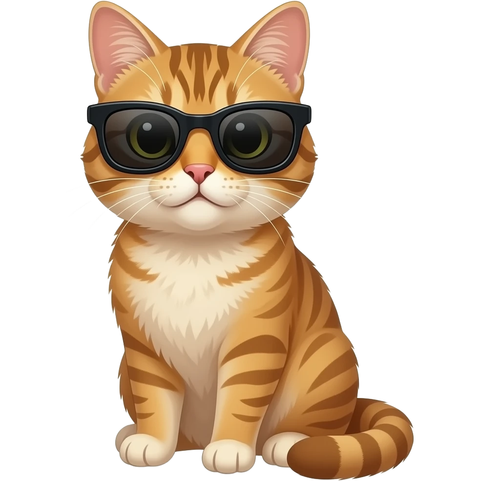 Cat wearing sunglasses emoji