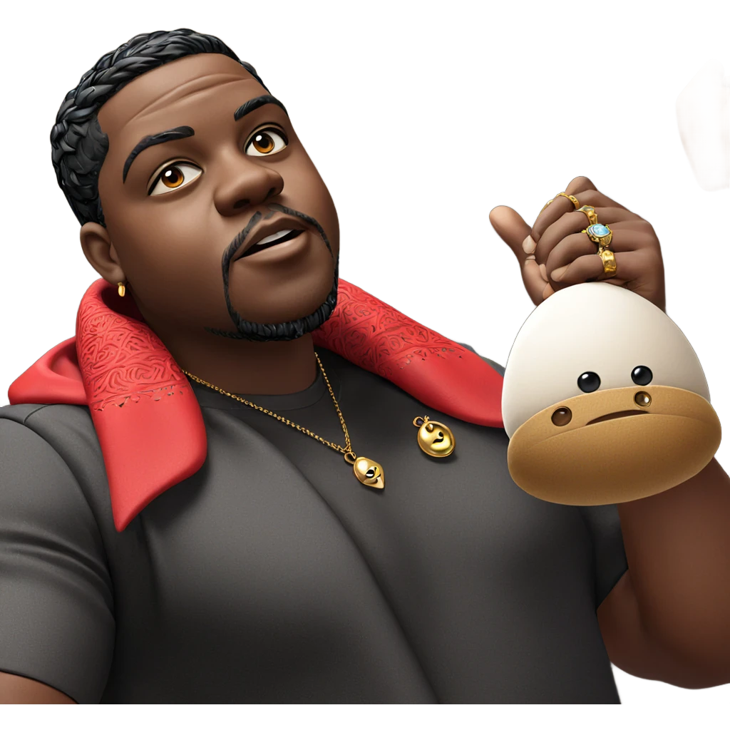dark-skinned male with jewelry emoji