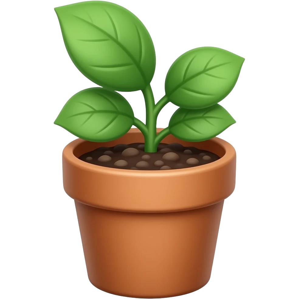 tiny small plant pot emoji
