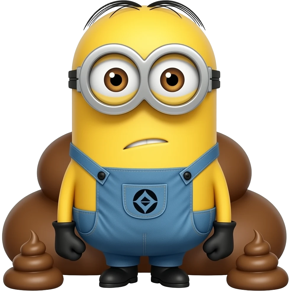 pooping minion emoji