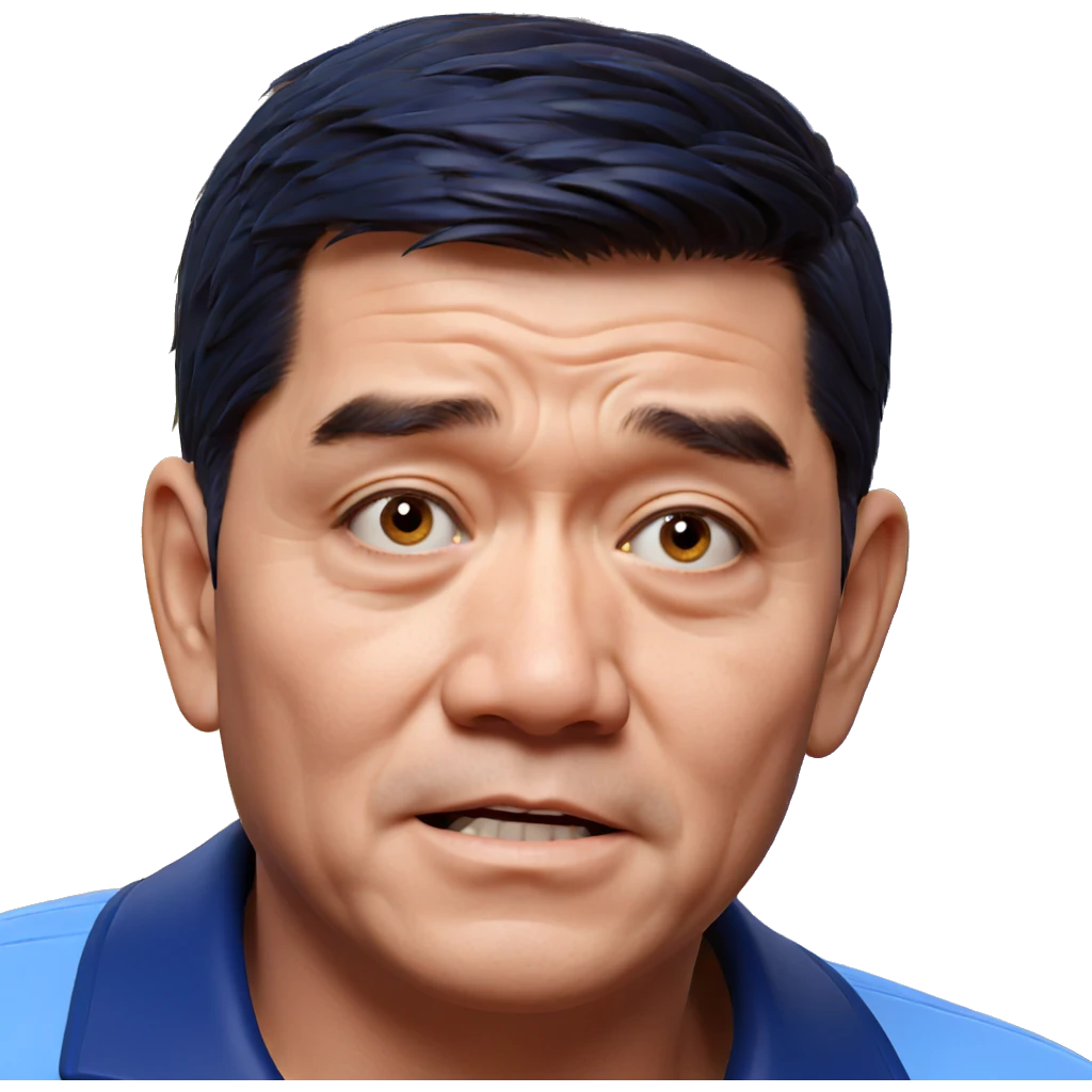 portrait of boy in blue emoji