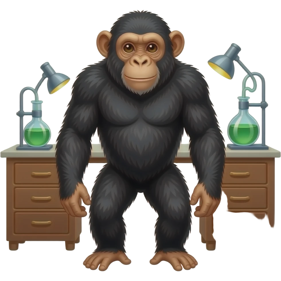 Chimpanzee 1800s emoji