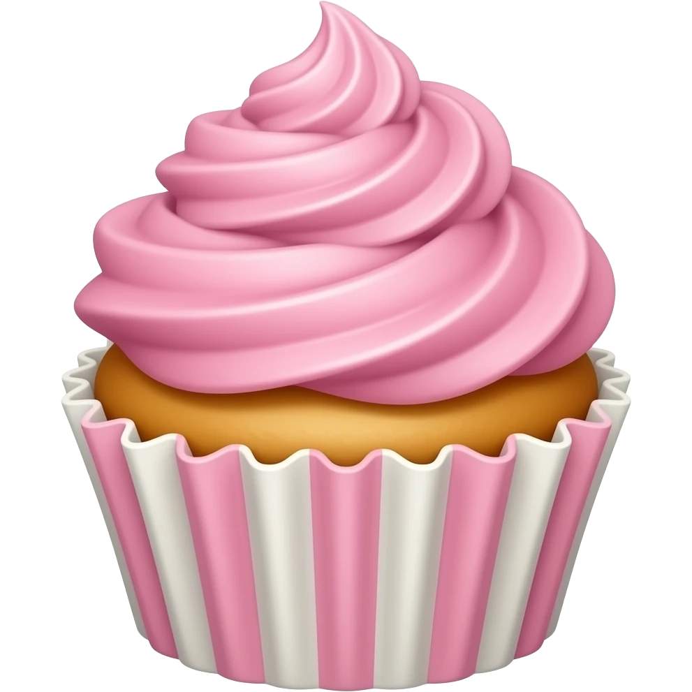 Cupcake with pink icing emoji