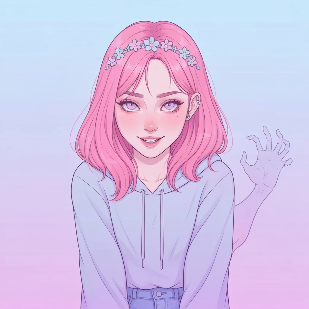 pastel horror profile picture, cute, expressive, minimal, variation 3 emoji
