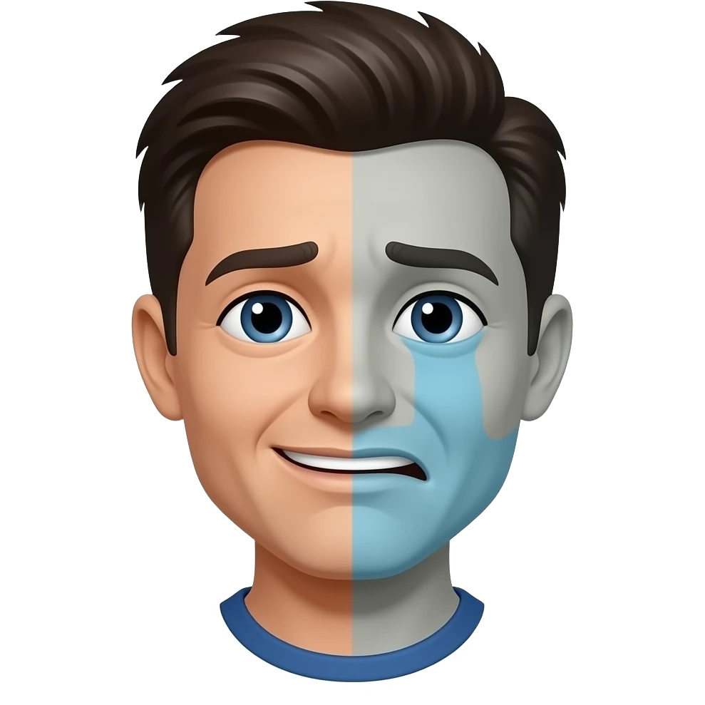 happy and sad at the same time emoji