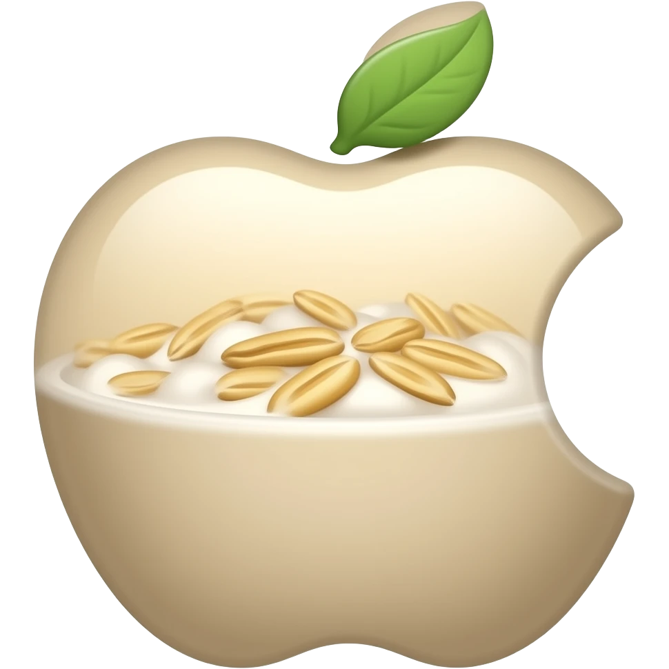 boul de avena estilo emoji de apple en tonos beige emoji