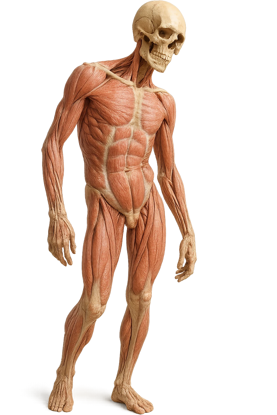corpo umano anatomico con postura storta, IPERREALISTICo 4K emoji